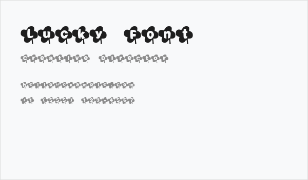 Lucky Font Business Card