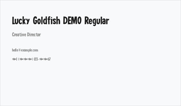 Lucky Goldfish DEMO Regular Business Card