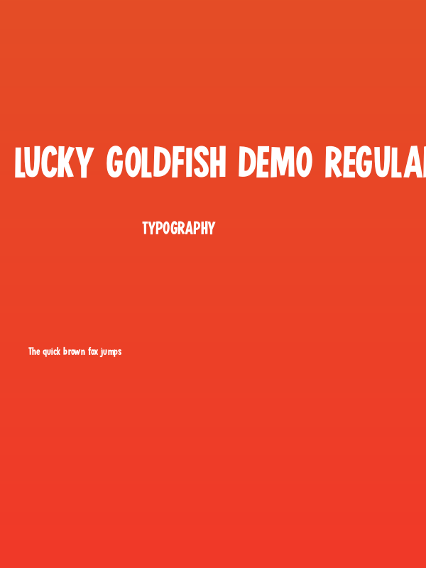 Lucky Goldfish DEMO Regular Poster