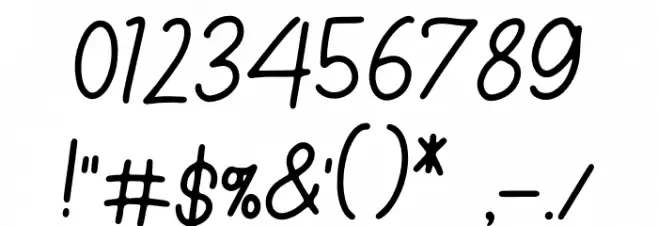 Lucky Green Font OTHER CHARS