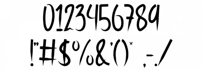 Lucky One Font OTHER CHARS