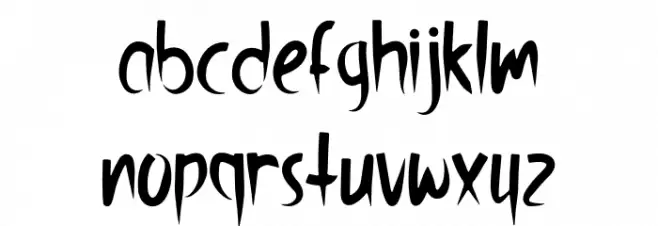 Lucky One フォント 小文字
