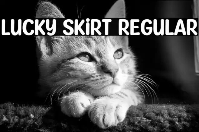 Lucky Skirt Regular Font examples