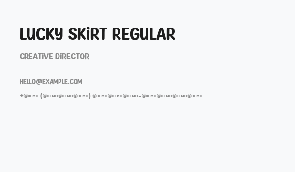 Lucky Skirt Regular Business Card