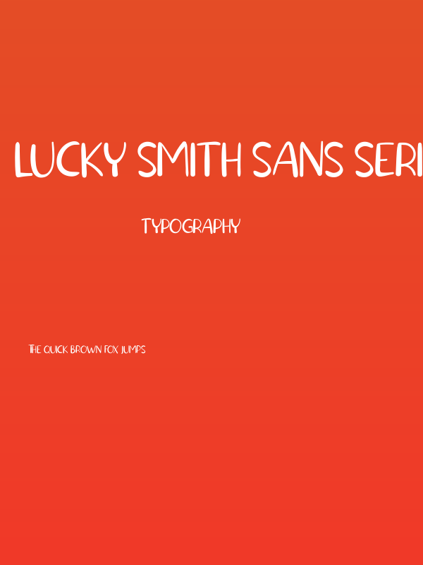 Lucky Smith Sans Serif FREE Poster