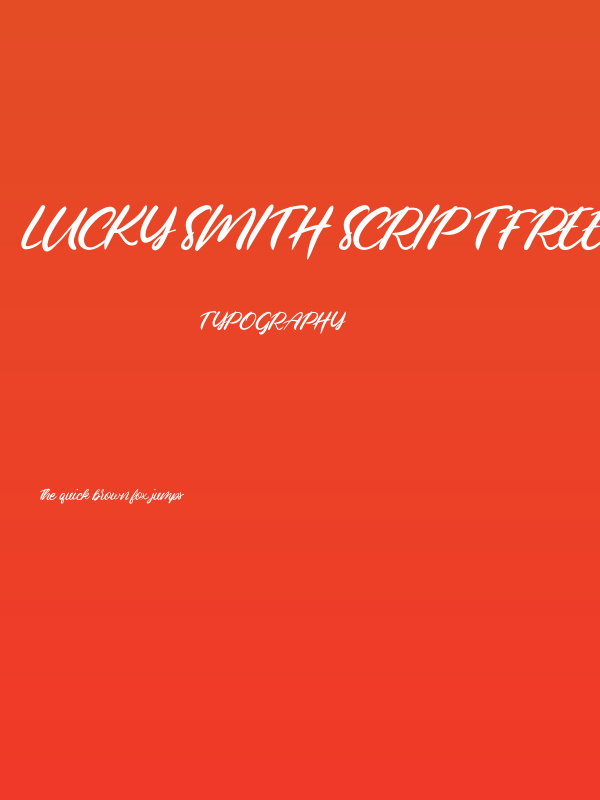 Lucky Smith Script FREE Poster