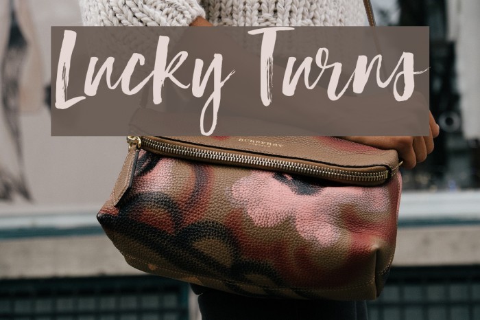 Lucky Turns Font examples
