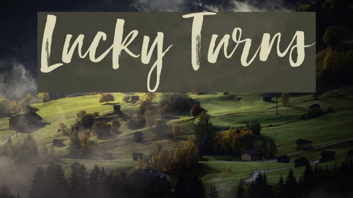 Lucky Turns Font examples