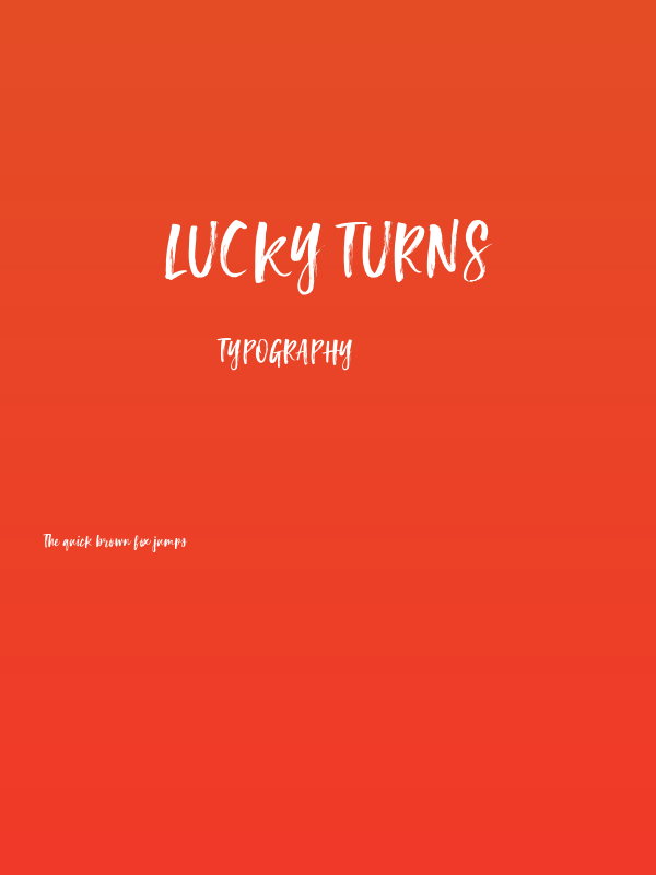Lucky Turns Poster