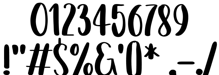 LuckyCider Font OTHER CHARS