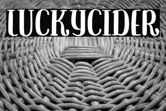 LuckyCider Font examples