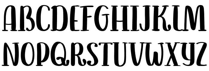 LuckyCider Font LOWERCASE