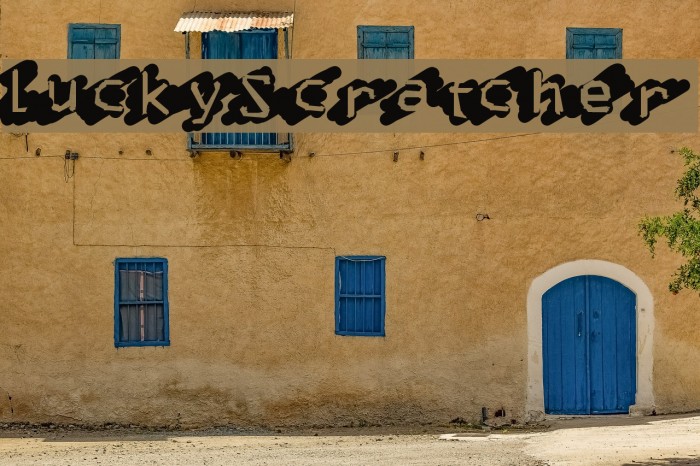LuckyScratcher Font examples