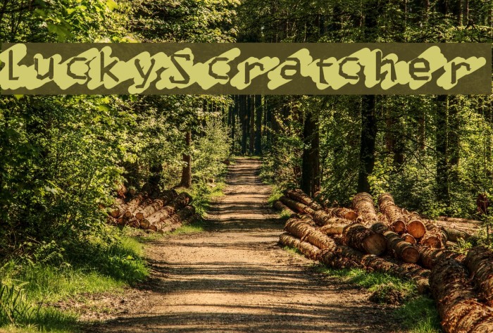 LuckyScratcher Font examples
