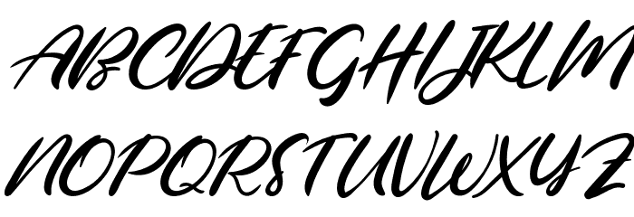 LuckySmithScriptFREE Font UPPERCASE