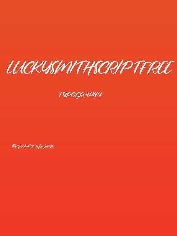 LuckySmithScriptFREE Poster