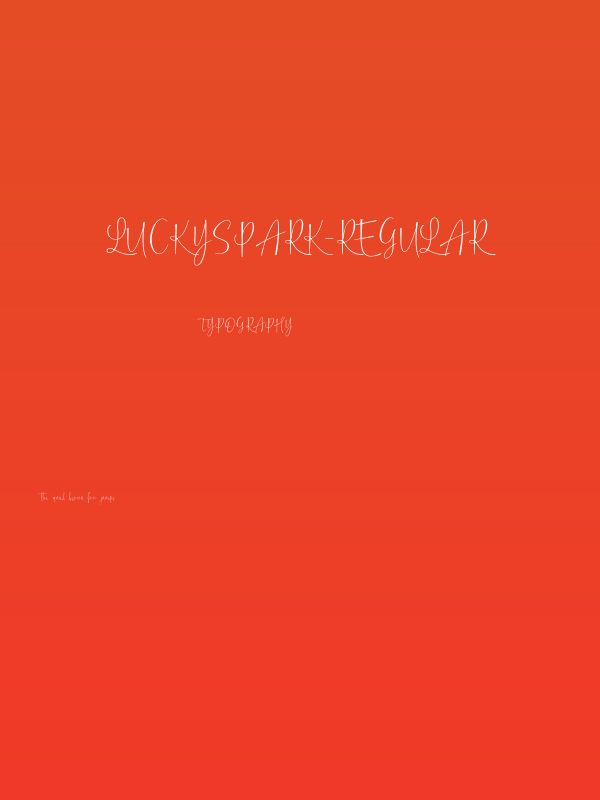 LuckySpark-Regular Poster