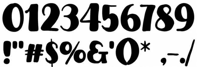 Luckybar Font OTHER CHARS