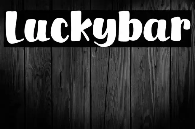 Luckybar Font examples