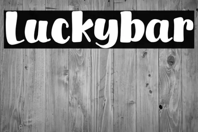 Luckybar Font examples