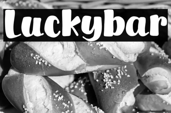 Luckybar Font examples