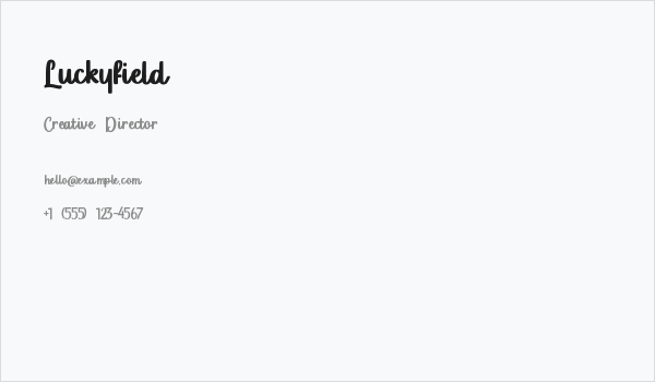 Luckyfield Business Card