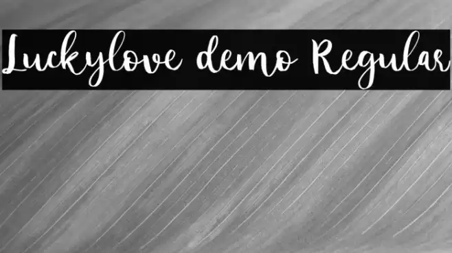 Luckylove demo Regular Font examples
