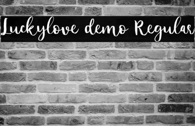 Luckylove demo Regular Font examples