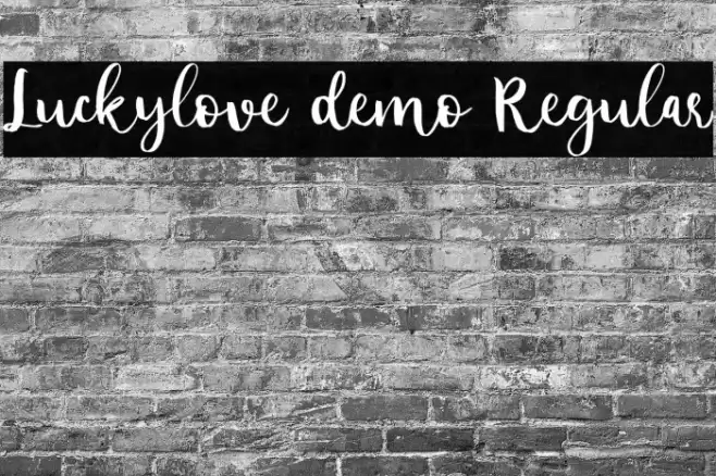 Luckylove demo Regular Font examples
