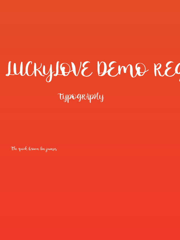 Luckylove demo Regular Poster
