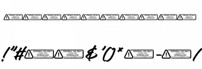 Luckyvibe PERSONAL USE ONLY! Font OTHER CHARS