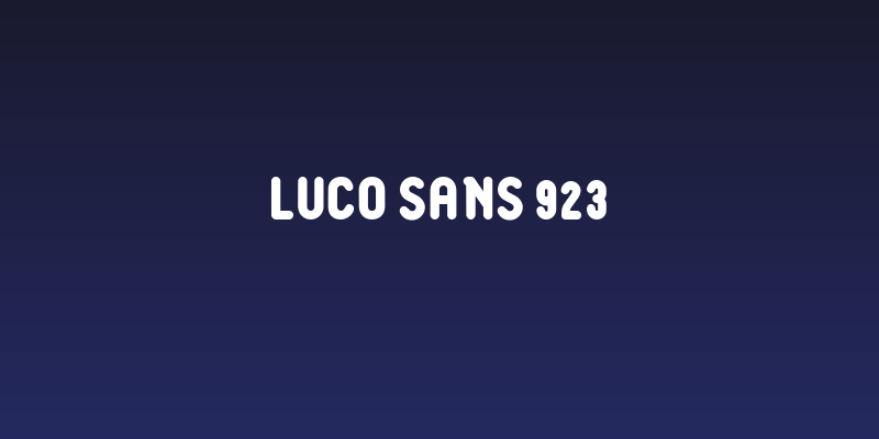 Luco Sans 923 Social Header