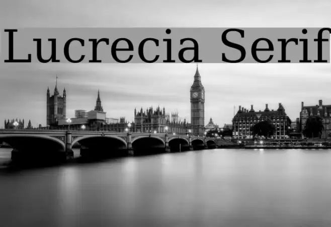 Lucrecia Serif Font examples