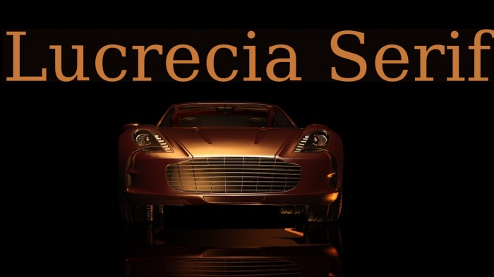 Lucrecia Serif Font examples