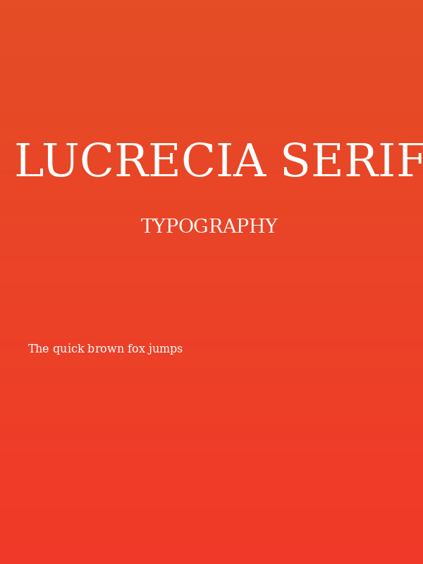 Lucrecia Serif Poster