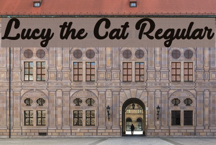 Lucy the Cat Regular Font examples