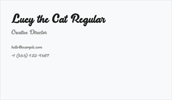 Lucy the Cat Regular Business Card