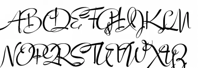 LucyScriptCapitals خط أحرف صغيرة