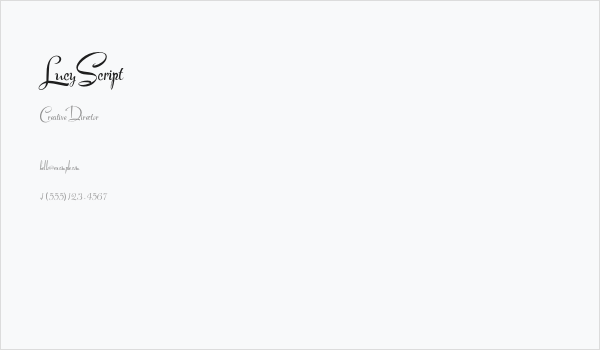 LucyScript Business Card