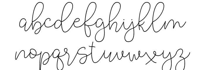 Lucylane Free Regular Font LOWERCASE