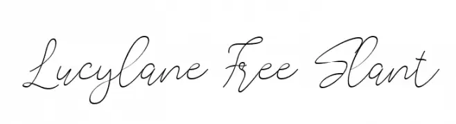 Lucylane Free Slant  Frei Schriftart Herunterladen