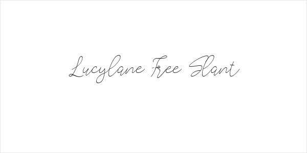 Lucylane Free Slant Logo