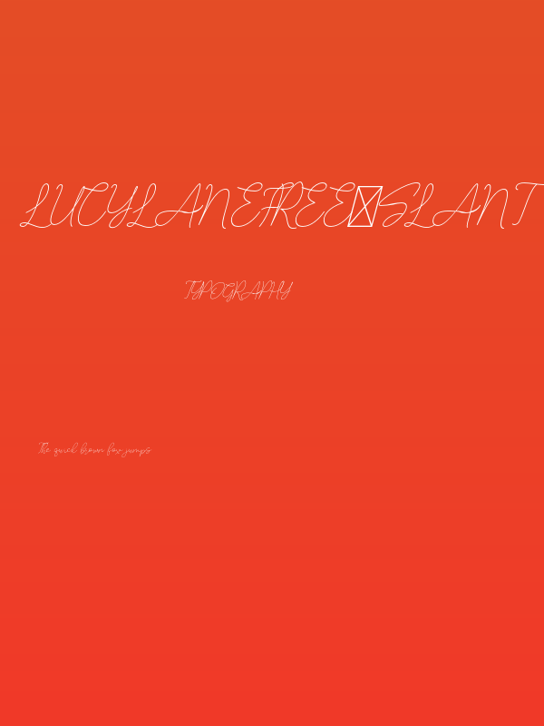 LucylaneFree-Slant Poster