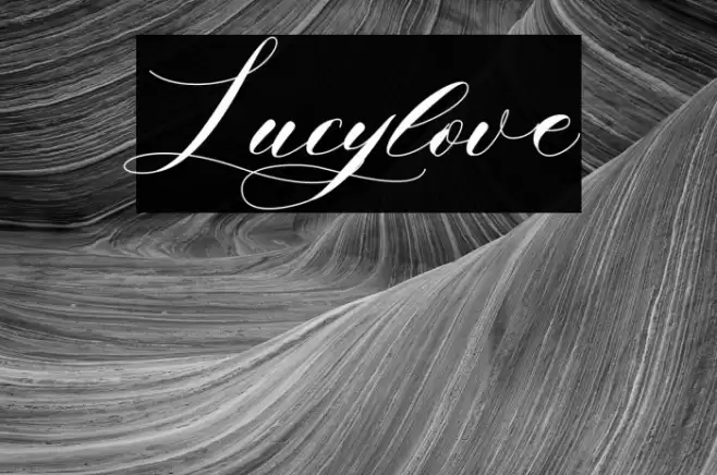 Lucylove Font examples