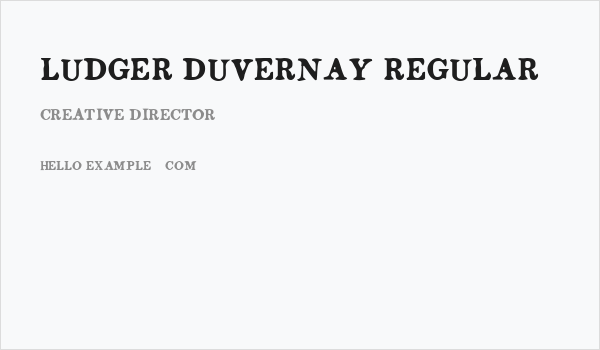 Ludger Duvernay Regular Business Card
