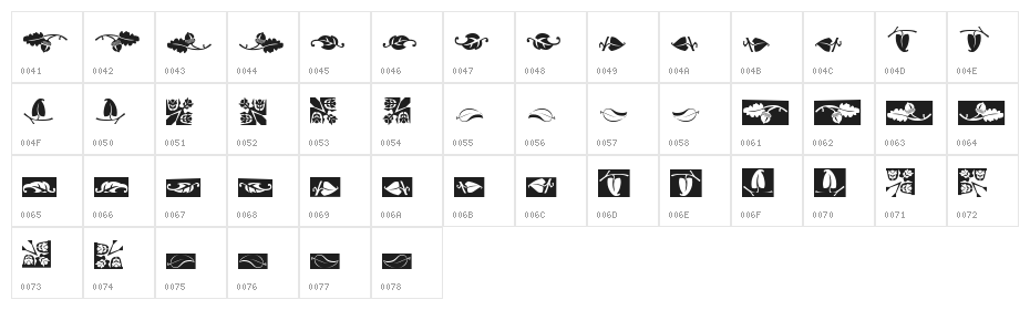 Ludlow Dingbats Character Map
