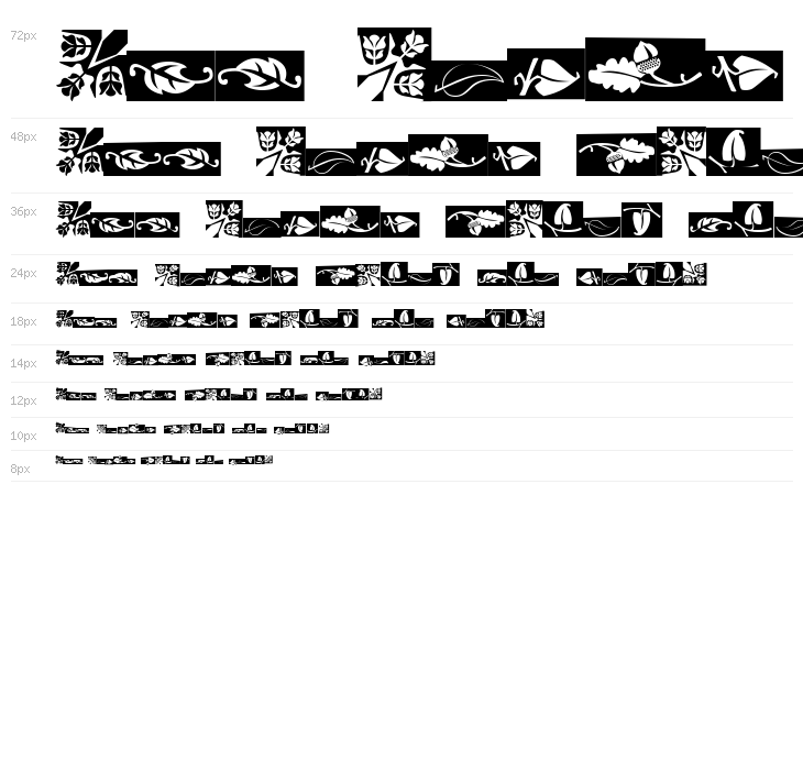 Ludlow Dingbats Waterfall