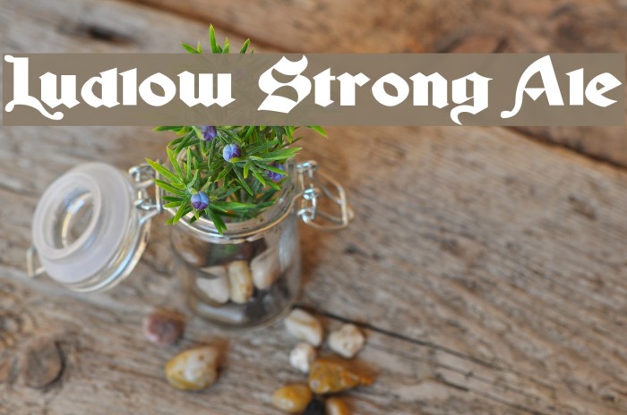 Ludlow Strong Ale Font examples