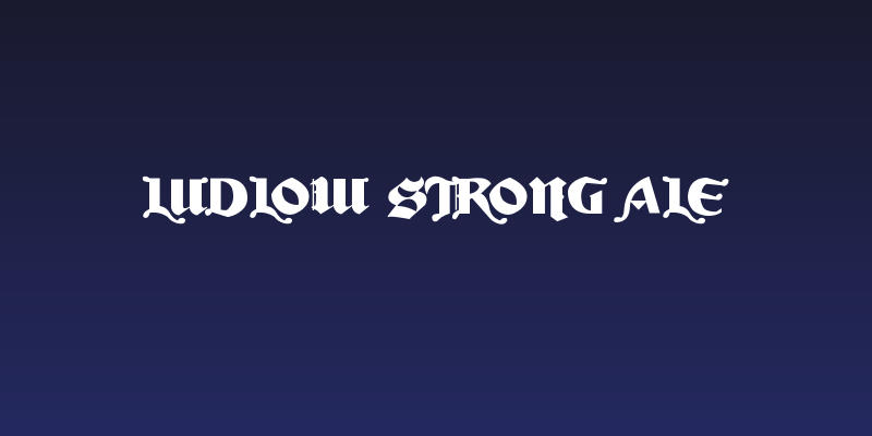 Ludlow Strong Ale Social Header