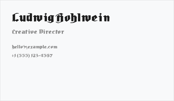 LudwigHohlwein Business Card